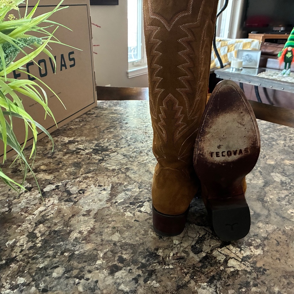 Tecova The Abby Sienna Suede Size 10.5B Tall Boots